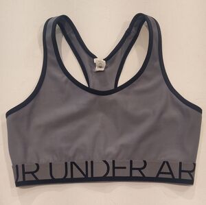 Under Armour Sports Bra Compression Heat Gear Racerback Women's Size Medium Gray